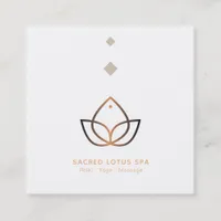*~* Mystic Shaman Sacred Geometry Alchemy Lotus Square Business Card