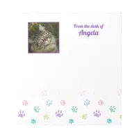 Colorful Paw Prints with Photo Frame Notepad