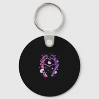 Heart Skeleton Hands - Halloween Pastel Goth Eyeba Keychain