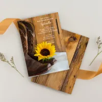 Cowboy Boots Sunflower Country Western Baby Shower Invitation