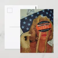 Lady Cries Gold Tears Save the Post Office Postcard