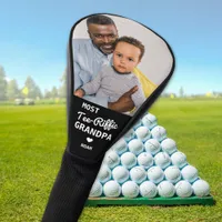 Most Tee-Riffic GRANDPA Personalized Golfer Photo Golf Head Cover