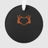 Skeleton Hand Heart Sign Costume Halloween Design Ornament