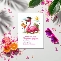 One or Two Degrees Hotter Flamingo Graduation Announcement