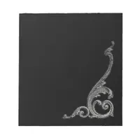 Elegant Goth Swirl Design Notepad