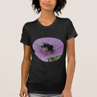 Light Purple Flower With Bee T-Shirt