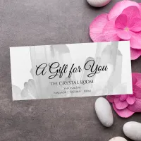 Black / White Crystals Spa Salon Gift Certificate