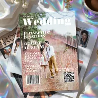 Magazine Cover Wedding QR Code Invitation