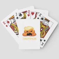 Trumpkin Poop Funny Halloween Poker Cards