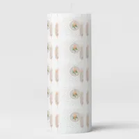 Unique white Pillar candle 