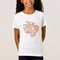 Flowers and Butterfly Retro T-Shirt