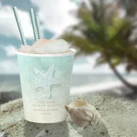 Sea Foam Beach Wedding Thank You V2 ID837 Paper Cups