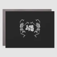 Till Death Do Us Part Skeleton Design Car Magnet
