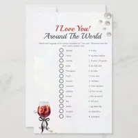 I love around the world Bridal shower game