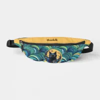 Black Cat and Celestial Moon Print Cut Sew Bag