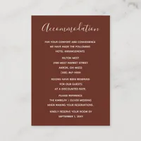 Red Terracotta Rustic Burnt Clay Earthy Wedding Enclosure Card