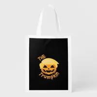 Trumpkin Pumpkin Halloween Design – Sloth Costume  Grocery Bag