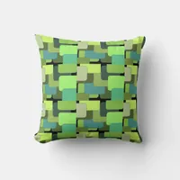 Green Emerald Lime Jade Modern Abstract Throw Pillow