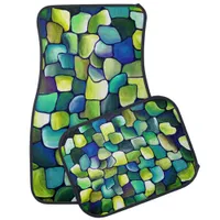 Contemporary Green Pattern Car Floor Mat