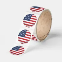 USA Proudly Made in America Classic Round Sticker