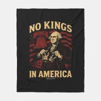 No Kings In America Since 1776 Anti-Donald Trumpp Fleece Blanket