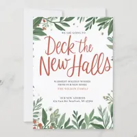 Deck The Halls New Address Moving  Holiday Card