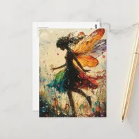 Fairy Fantasy with Bubbles Postcard