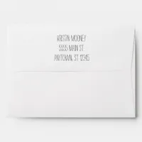 Black and White Minimalist Envelope