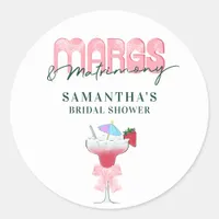 Margs Matrimony Tequila Bach Bridal Shower Welcome Classic Round Sticker