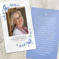 Butterflies Photo Memorial Prayer Card