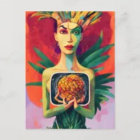 Weird generativecontent Pineapple Goddess Postcard