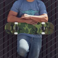 Military Green Camouflage Pattern Skateboard