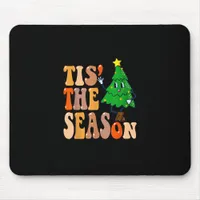 Groovy Tis The Season Christmas Pine Tree Mouse Pad