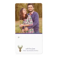 Bohemian Christmas Reindeer | Holiday Photo Label