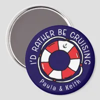 Rather Be Cruising Funny Cruise Cabin Door Magnet