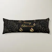 Gold Glitter Confetti Family Christmas Balls Body Pillow