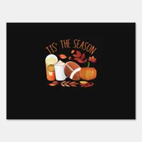 Tis The Season Football Pumpkin Thanksgiving Athle Sign
