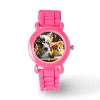 Cute Puppy and Kitten  Watch
