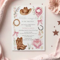 Little Cowgirl Is On The Way girl Baby Shower Invitation