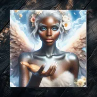 Beautiful African-American Angel Ethereal Canvas Print