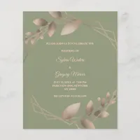 Budget Modern Simple botanical sage green gold 