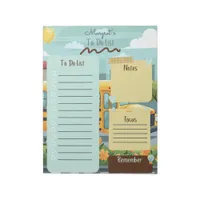 Cute Playful Personalized School-Themed To-Do List Notepad