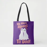 Meant to Boo Cartoon Halloween Ghostsin Love Tote Bag