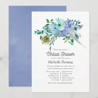 Mint and Blue Boho Virtual Baby Shower Invitation
