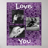 Personalized this "Love You" Couple's Photo Poster