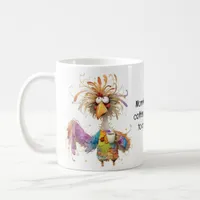 Quirky Rooster Coffee Humor Coffee Mug