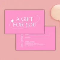 Modern Pink Beauty Salon Nail Bar Gift Certificate