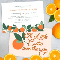 Little Cutie Citrus Botanical Baby Shower  Invitation