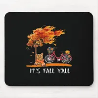 Cute Yorkshire Autumn Kawaii Yorkie It’s Fall Y’al Mouse Pad