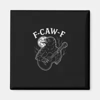 F Caw F Funny Crow Guitar Halloween Vintage Style Magnet